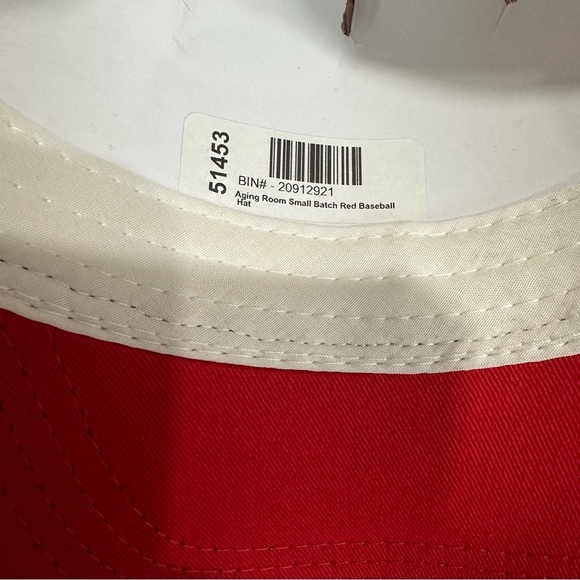 Small Batch Cigars Aging Room Baseball Hat Red Adjustable Cigar Lover NWT READ - Picture 5 of 5